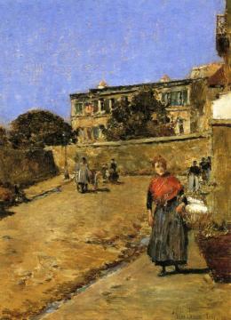 Street Scene, Montmartre Artwork by Frederick Childe Hassam