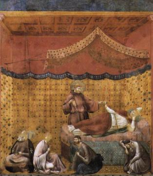 Legend Of St Francis: 25. Dream Of St Gregory (upper Church, San Francesco, Assisi) Artwork by Giotto di Bondone