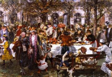 Breakfast Buffet Given By A High-class Bakery In Kissingen Artwork by Adolph von Menzel