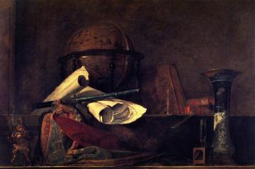 The Attributes Of Science Artwork by Jean-Baptiste-Simeon Chardin