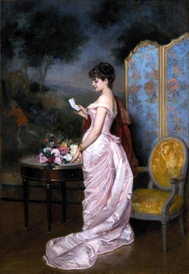 The Love Letter, 1883 Artwork by Auguste Toulmouche
