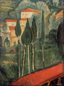Landscape, Southern France Artwork by Amedeo Modigliani