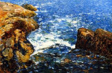 Surf and Rocks Artwork by Frederick Childe Hassam