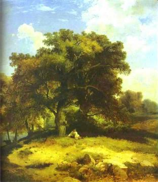 Landscape With Oaks Artwork by Alexei Kondratevich Savrasov