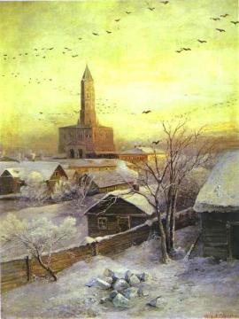 The Sukharev Tower Artwork by Alexei Kondratevich Savrasov