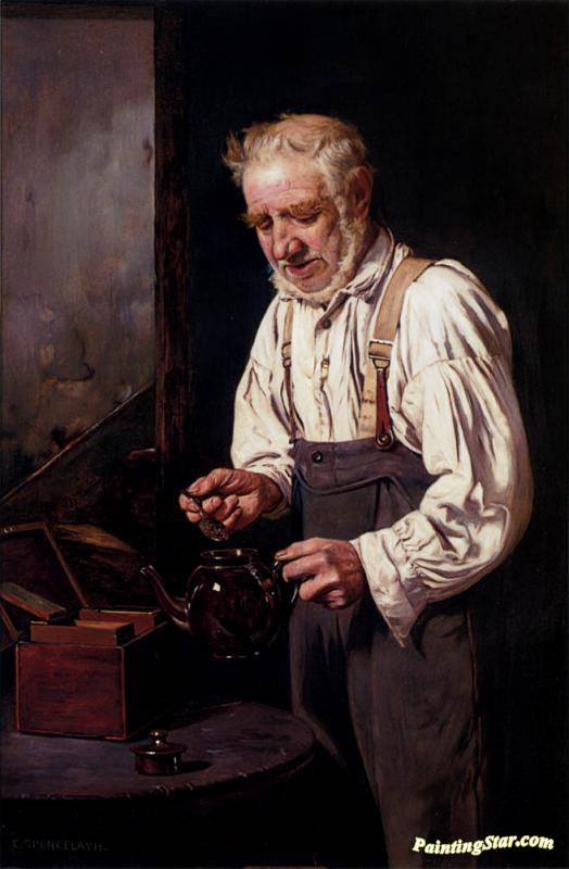 Making The Tea Artwork by Charles Spencelayh
