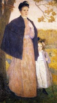 An Autumn Stroll Artwork by Julian Alden Weir