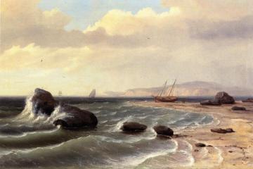 An American Shore Scene Artwork by Thomas Birch