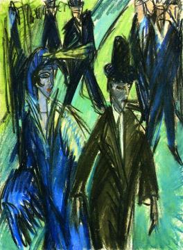 Street Scene Artwork by Ernst Ludwig Kirchner