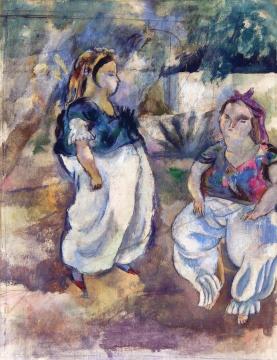 Girls of Tunis Artwork by Jules Pascin