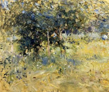 Willows in the Garden at Bougival Artwork by Berthe Morisot