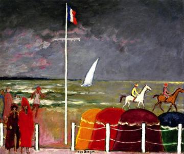 The Beach At Deauville Artwork by Kees Van Dongen