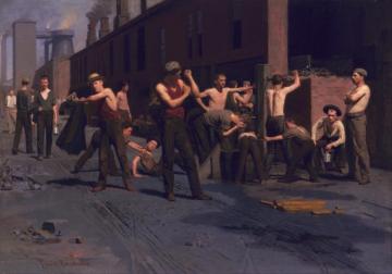 The Ironworker's Noontime Artwork by Thomas P. Anshutz