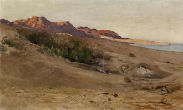 Um-baghek At The Dead Sea (um-baghek Am Toten Meer) Artwork by Eugen Felix Prosper Bracht