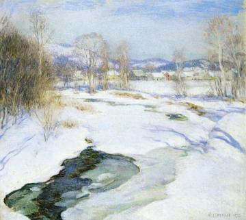 Icebound Brook Artwork by Willard Leroy Metcalf