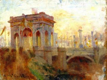 Triumphal Arch at Princes Bridge, Melbourne Artwork by Frederick McCubbin