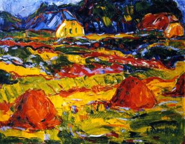 Autumn Landscape Artwork by Karl Schmidt Rottluff