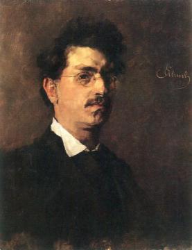 Self portrait Artwork by Carl Eduard Schuch