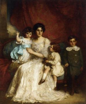 A Family Portrait Artwork by William Mouat Loudan