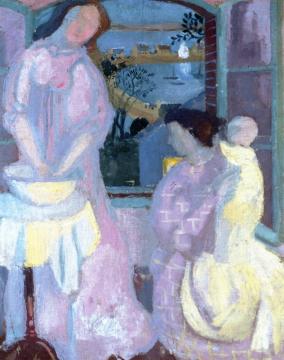 Two Figures At The Window Artwork by Maurice Denis