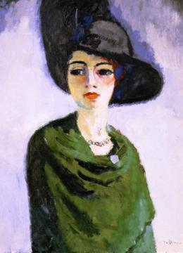 Woman In A Black Hat Artwork by Kees Van Dongen