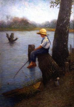 Just Fishn' Artwork by George Van Millett
