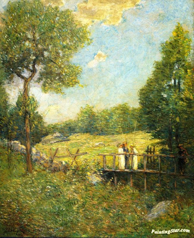 The Fishing Party Artwork by Julian Alden Weir