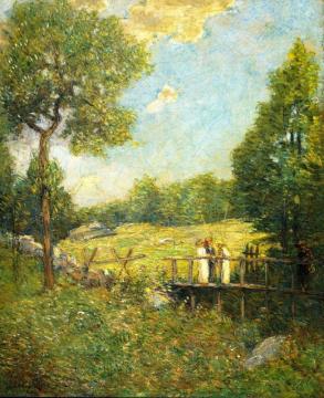 The Fishing Party Artwork by Julian Alden Weir