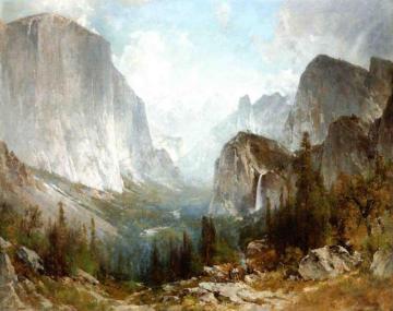 Piute Indians at the Gates of Yosemite Artwork by Thomas Hill