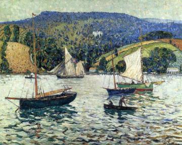 Sunshine In The Hills - The River Exe Artwork by Richard Haley Lever