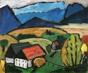 Mountain View Artwork by Gabriele Münter