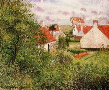 Houses at Knocke, Belgium Artwork by Camille Pissarro