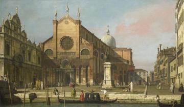 Venice:  The Campo SS. Giovanni e Paolo Artwork by Giovanni Antonio Canal