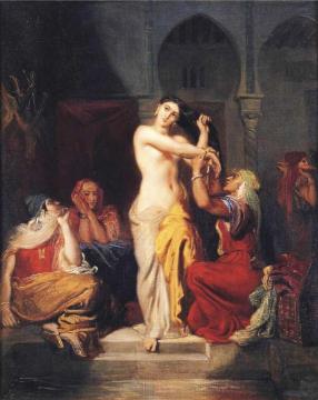 Moorish Woman Leaving The Bath In The Seraglio Artwork by Theodore Chasseriau