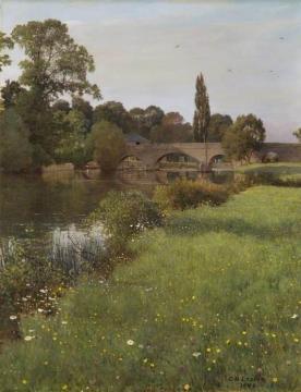 Wallingford Bridge, Oxfordshire Artwork by George Dunlop Leslie