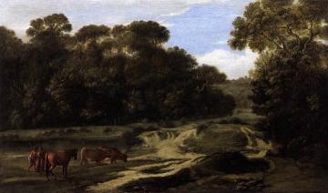 Forest Path with Herdsmen and Herd Artwork by Claude Lorrain