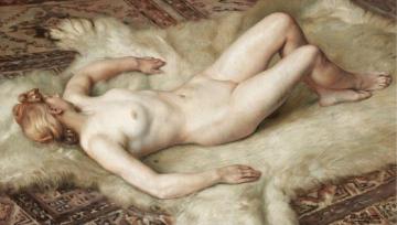 Nu Allonge sur une Peau d'Ours Artwork by Paul Sieffert