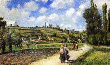 Landscape near Pontoise, the Auvers Road Artwork by Camille Pissarro