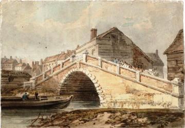 A Bridge at Lewes, Sussex Artwork by Joseph Mallord William Turner