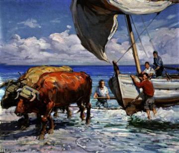 La vuelta de la pesca Artwork by Francisco Rodriguez Sanchez Clement