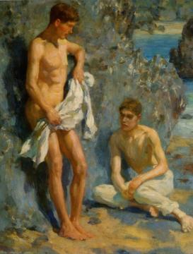 After The Bathe Artwork by Henry Scott Tuke