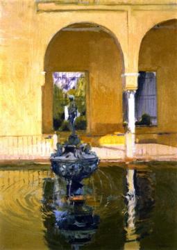 Fuente de Rey Moro, Alcázar de Sevilla Artwork by Joaquin Sorolla y Bastida