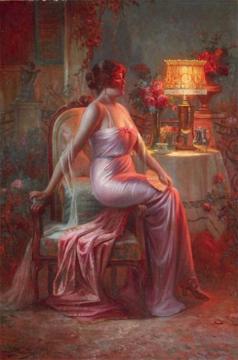 Jeune Femme Assise Au Bord De La Falaise Artwork by Delphin Enjolras