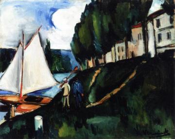 Landscape By The Water Artwork by Maurice De Vlaminck