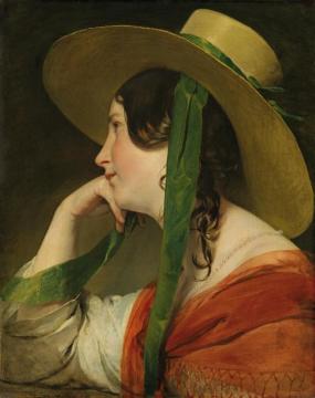 Girl In Yellow Hat Artwork by Friedrich von Amerling