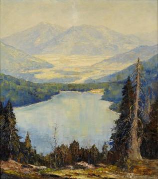 View Of Eibsee And Garmisch Artwork by Otto Pippel