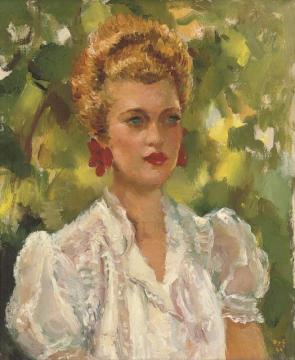 Portrait Of A Girl Artwork by Marcel Dyf