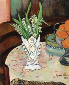 Bouquet Of Lilly Of The Valley In A Vase Artwork by Suzanne Valadon