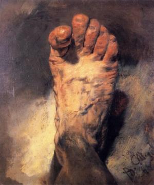 The Artist's Foot Artwork by Adolph von Menzel