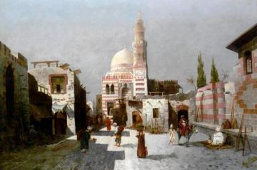 Entrance To The Complex Of Sultan Qaitbay, Cairo Artwork by August von Siegen